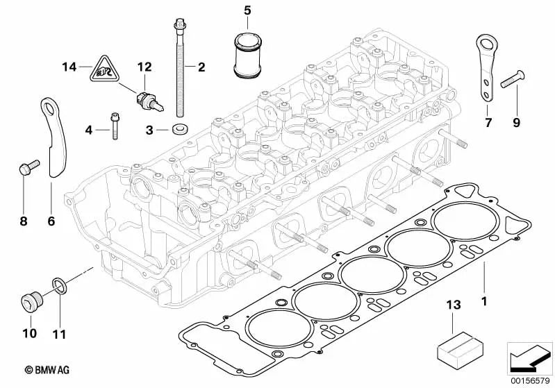 Lasche para BMW E60, E61N, E63, E64 (OEM 11127832685). Original BMW