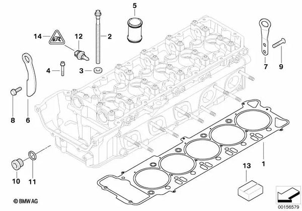 Lasche para BMW E60, E61N, E63, E64 (OEM 11127832685). Original BMW