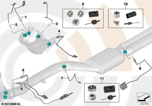 Sonda Lambda para BMW X5 F15 (OEM 13628579129). Original BMW.