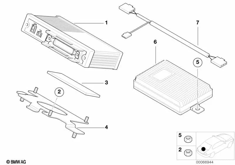 Hands-Free Control Unit Support for BMW Z8 E52 (OEM 84136906339). Genuine BMW