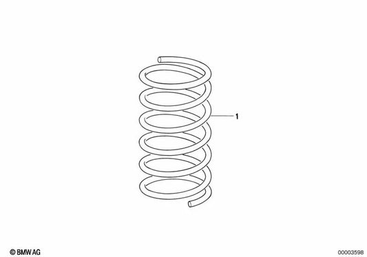 Resorte helicoidal para BMW E36 (OEM 31331090759). Original BMW