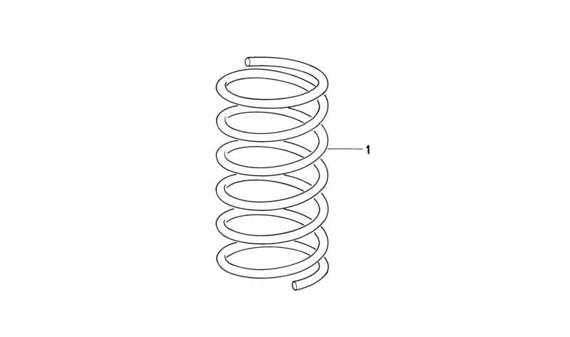 Resorte de Compresión para BMW E36 (OEM 31332228172). Original BMW