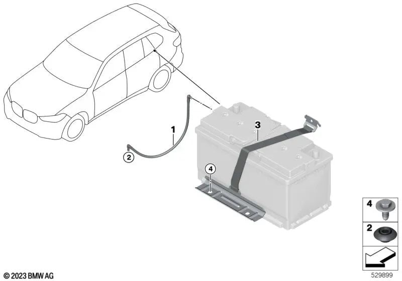 Tubo de Desgasificación de la Batería para BMW X3 F97, G01, G08, X4 F98, G02, X5 F95N, G05N, G18N, X6 F96N, G06N (OEM 61219350093). Original BMW.