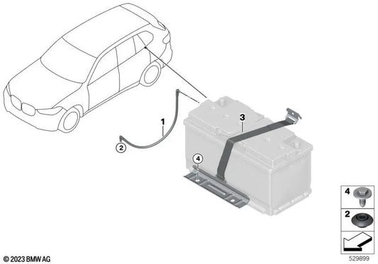 Tubo de Desgasificación de la Batería para BMW X3 F97, G01, G08, X4 F98, G02, X5 F95N, G05N, G18N, X6 F96N, G06N (OEM 61219350093). Original BMW.