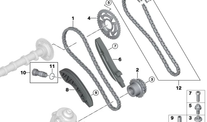 Guía de distribución OEM 11317797899 para BMW (Modelos compatibles: E81, E82, E87, E88, F20, F21, F40, F22, F23, F44, F45, F46, G42, U06, E90, E91, E92, E93, F30, F31, F34, G20, G21, G28, F32, F33, F36, G22, G23, G26, E60, E61, F07, F10, F11, G30,