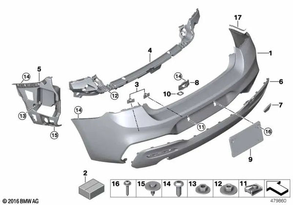 Protección de lámina a la izquierda para BMW F20, F21, F22, F23 (OEM 51127400289). Original BMW