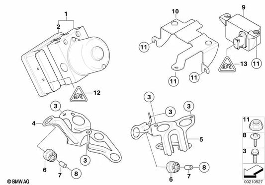 Halter DSC-Sensor. Original BMW para modelos Z4, E85, E86 (OEM 34516769159)