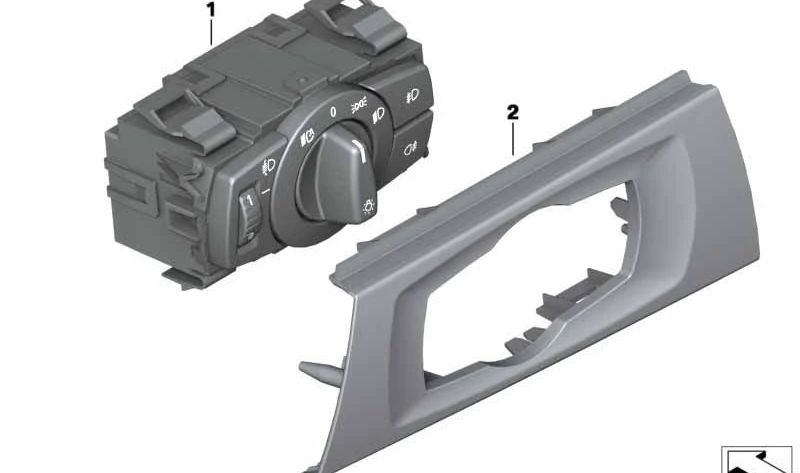 Cubierta de unidad de control de luces OEM 61316938702 para BMW Serie 3 (E90, E91, E92, E93). Original BMW.