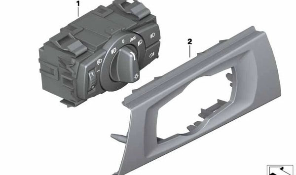 Cubierta Unidad de Control de Luz para BMW Serie 3 E90, E91 (OEM 61316938705). Original BMW