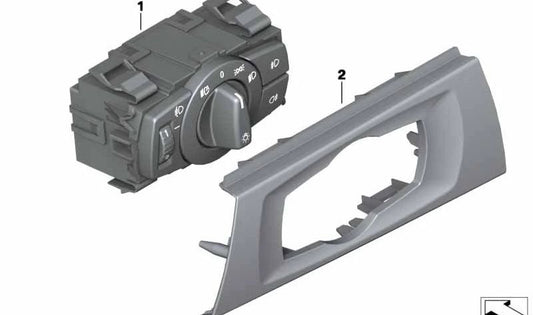 Cubierta Unidad de Control de Luz para BMW E90, E91, E92, E93 (OEM 61316938706). Original BMW