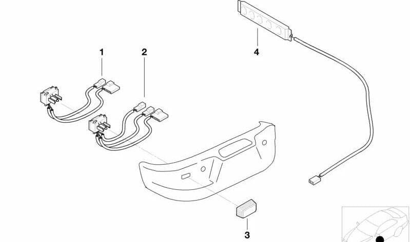 Interruptor de ajuste longitudinal del asiento izquierdo para BMW (OEM 61318410671). Original BMW