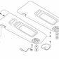 Visera de maquillaje iluminada derecha para BMW X5 E70, E70N (OEM 51167278574). Original BMW