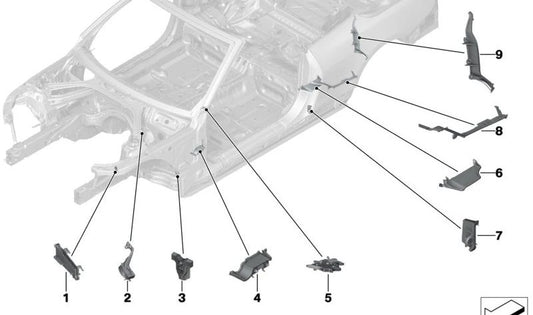 Links hinteres Radpassstück für BMW 4 G23 -Serie, G23N (OEM 41007472557). Original BMW.