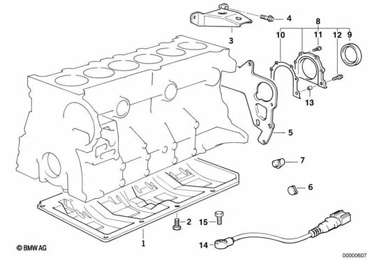 Placa de capa para BMW 3 E36 Series, 5 E34 Series, 7 E38 Series (OEM 11141730692). BMW original.