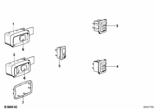 Interruptor para BMW Serie 7 E23 (OEM 61311366458). Original BMW