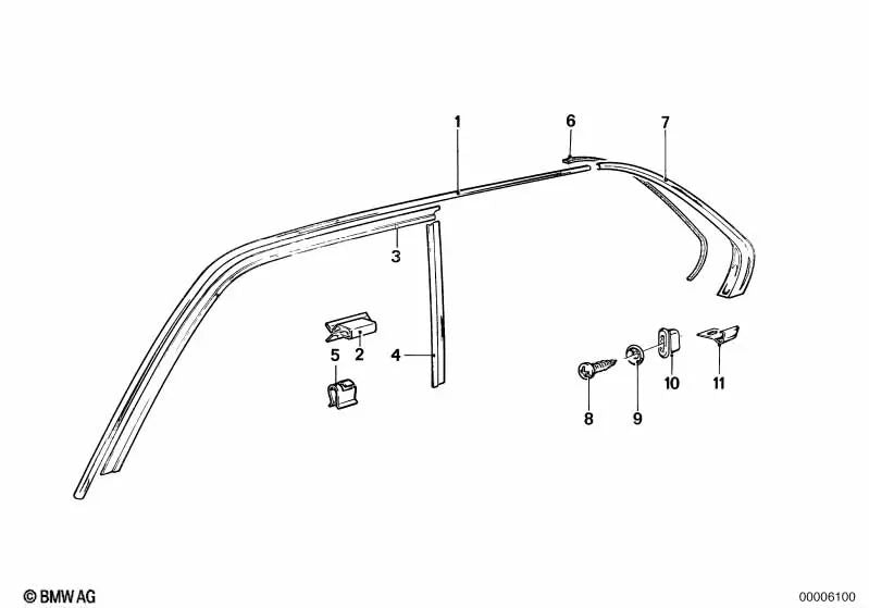 Clamp for BMW 3 Series E21 (OEM 51321831479). Original BMW