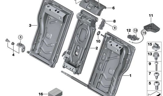 Tapón ciego para BMW Serie 2 F22N, Serie 4 F32, F36 (OEM 52207274640). Original BMW