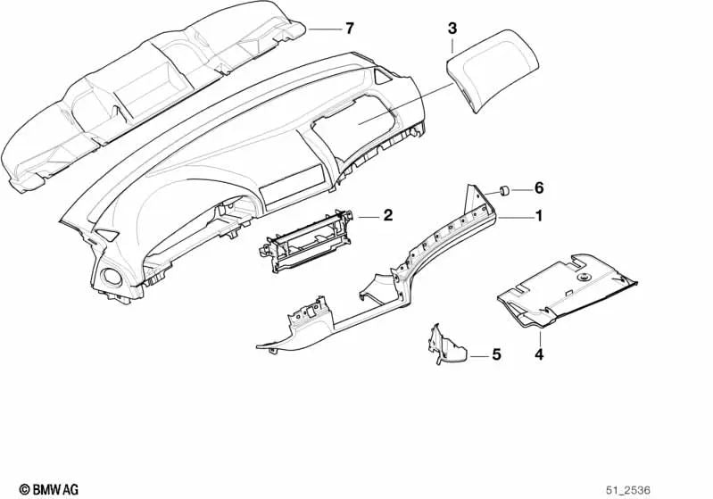 Supporto funzionale per il monitor per BMW E39 (OEM 51458159977). BMW originale