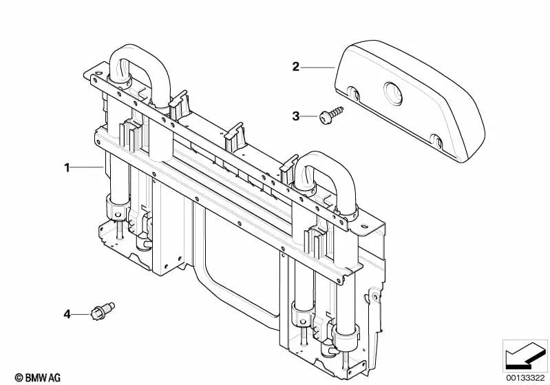 Revestimiento para BMW Serie 6 E64, E64N (OEM 54627111550). Original BMW