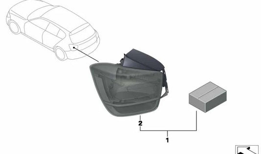 Izquierdo OEM PILOT POSTERIORE 63212232005 per la BMW Serie 1 (F20, F21). BMW originale.