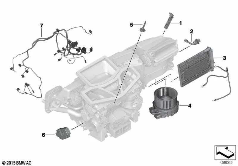 Kabelado para Unidad de Calefacción/Climatización para BMW Serie 5 F90, G30, G31 (OEM 64119361702). Original BMW