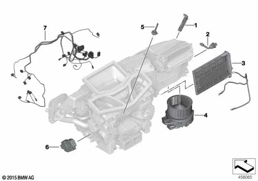 Wiring harness for heating/air conditioning unit for BMW 5 Series F90, G30, G31 (OEM 64119361702). Original BMW