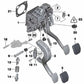 Mecanismo de pedal con pedal de freno para BMW F10, F11, F18, F06, F12, F13 (OEM 35006799891). Original BMW