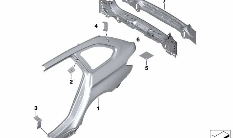 Parachoques trasero OEM 41007431660 para BMW G31 (Serie 5 Touring). Original BMW.