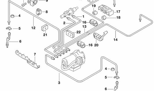 OEM -Bremsrohr 34326755667 für BMW E21, E36, E12, E31, Z3. Original BMW.