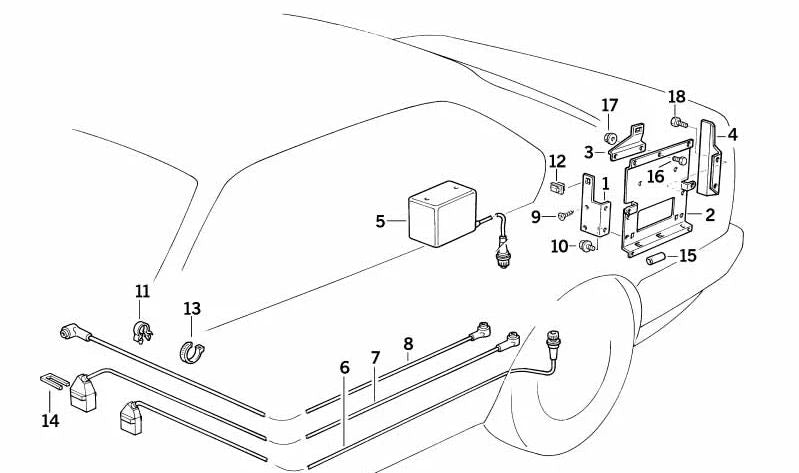 Suporte de trocador de CD OEM 65128356084 para BMW E32. BMW original