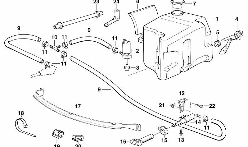 Soporte izquierdo para BMW E36 (OEM 61671393991). Original BMW