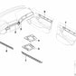 Listón decorativo de aluminio para BMW Serie 3 E46 (OEM 51457047132). Original BMW.