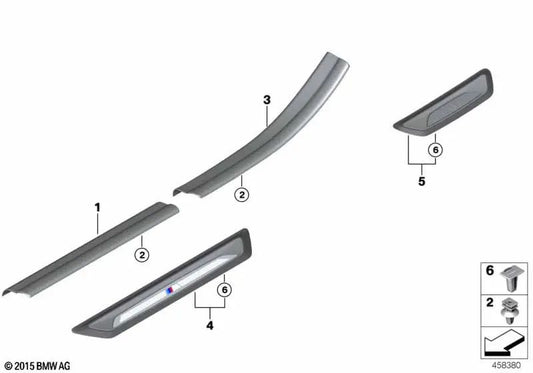 Linke hintere Ansaugabdeckung für BMW F48, F48N, F39 (OEM 51477349673). Original BMW