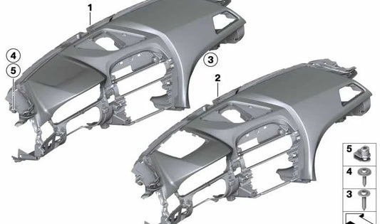 Revestimiento del Salpicadero de Cuero para BMW Serie 6 F06, F12, F13 (OEM 51459240775). Original BMW