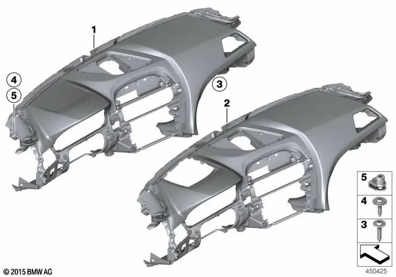 Revestimiento del cuadro de instrumentos de cuero para BMW F06, F12, F13 (OEM 51459240776). Original BMW.