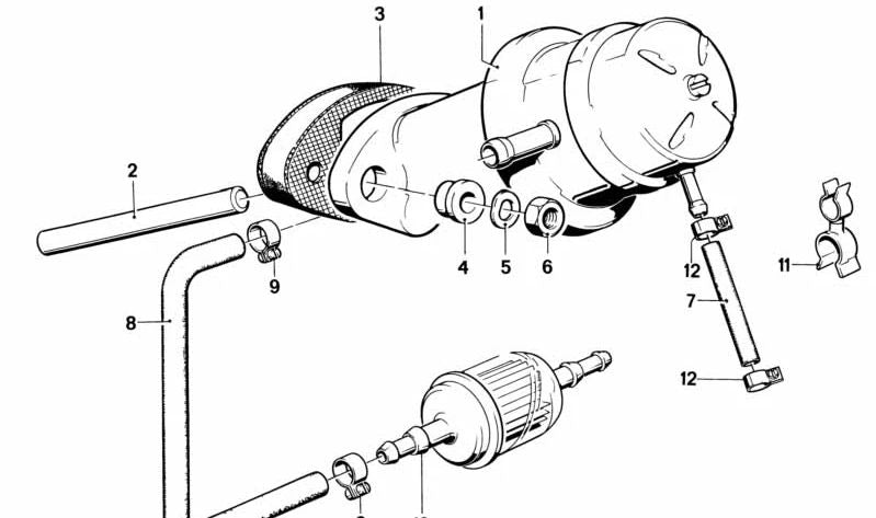 Bomba de combustible para BMW E30, E28 (OEM 13311287333). Original BMW