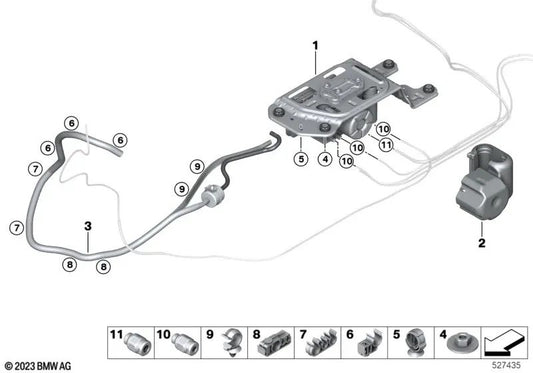 Breather Pipe Set for BMW X5 G05, G05N, G18, G18N, X6 G06, G06N, X7 G07, G07N (OEM 37206892536). Original BMW