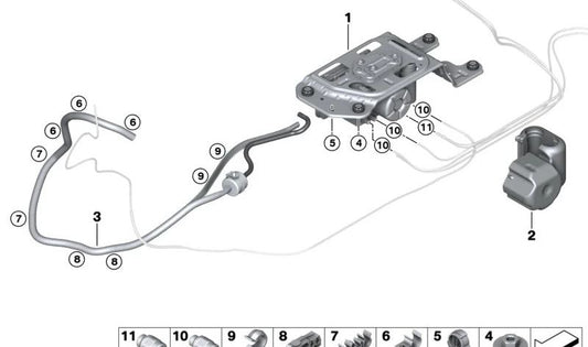 Luftanschluss für BMW X5 G05N, G18, X6 G06 (OEM 37206892537). Original BMW