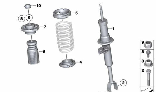 Absorbatteur avant gauche OEM 31316775579 pour BMW F12, F13. BMW d'origine.