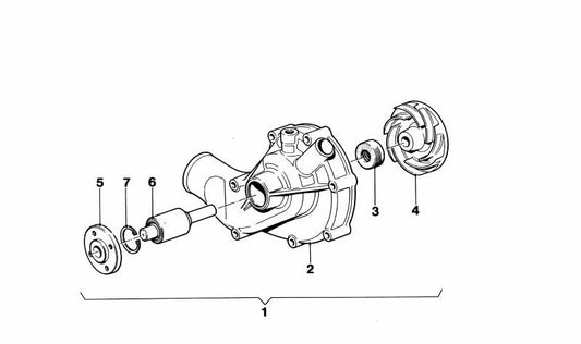 Junta de estanqueidad del eje OEM 11511305176 para BMW (Modelos compatibles: E10, E21, E23, E24, E28, E30, E31, E32, E34, E36, E38, E39, E46, E60, E61, E63, E64, E65, E66, F01, F02). Original BMW.