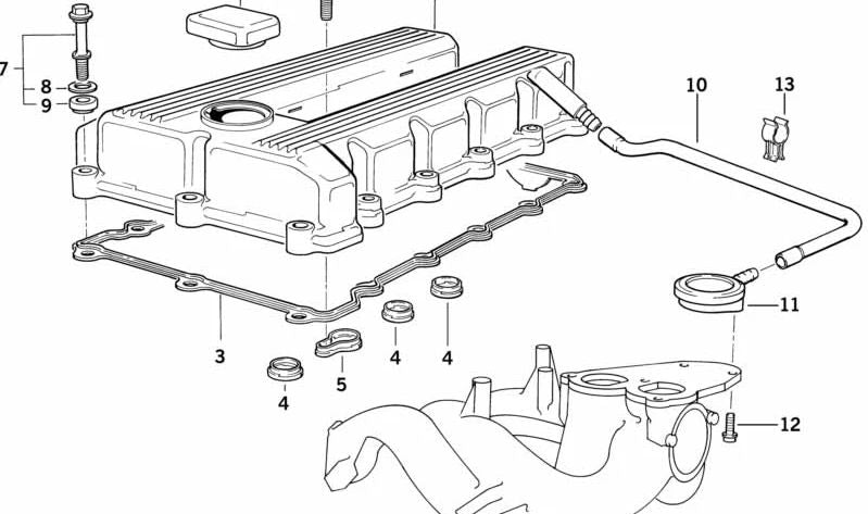 Hose Support for BMW E36, E34 (OEM 11611739684). Genuine BMW