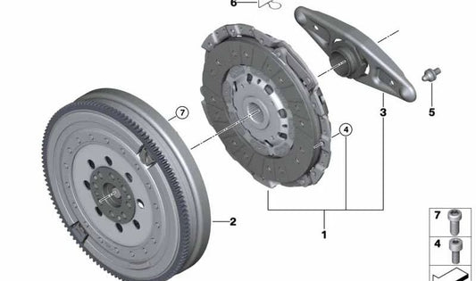 Conjunto de Piezas de Embrague para BMW E84, F25, F26 (OEM 21207633683). Original BMW