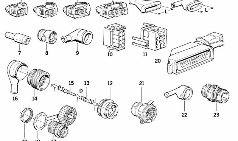 Connector box for BMW E32 (OEM 12521714053). Original BMW