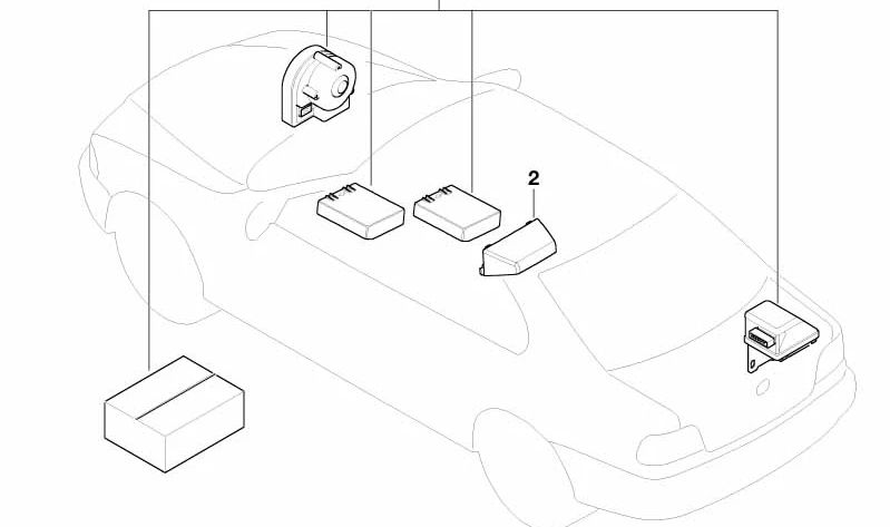 Carcasa para consola central para BMW E46 (OEM 51167024827). Original BMW