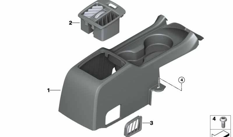 Rejilla salida de aire derecha para BMW X5 E70, F15, G05 (OEM 52309115742). Original BMW