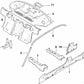 Placa de conexión del techo delantero izquierdo para BMW E38 (OEM 41218167221). Original BMW