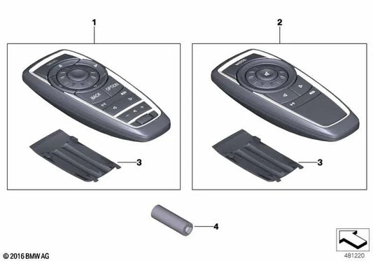 Rear Audio Remote Control for BMW 3 Series F30, F30N, F34, F34N, F80, F80N, 4 Series F36, F36N, 5 Series F07, F10N, F11N, F18, F18N, F90, G30, G31, G38, 6 Series G32, Series 7 F01, F02, F04, G11, G12, X3 F25, F97, G01, G08, X4 F98, G02, X5 F15, F85,