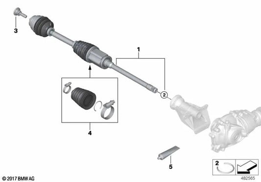 Grasa Lubricante para BMW Serie 2 G42, Serie 3 G20, G20N, X3 F97, G01, G08, X4 F98, G02, X5 F95, G05, X6 F96, G06, X7 G07, XM G09 (OEM 83192286018). Original BMW