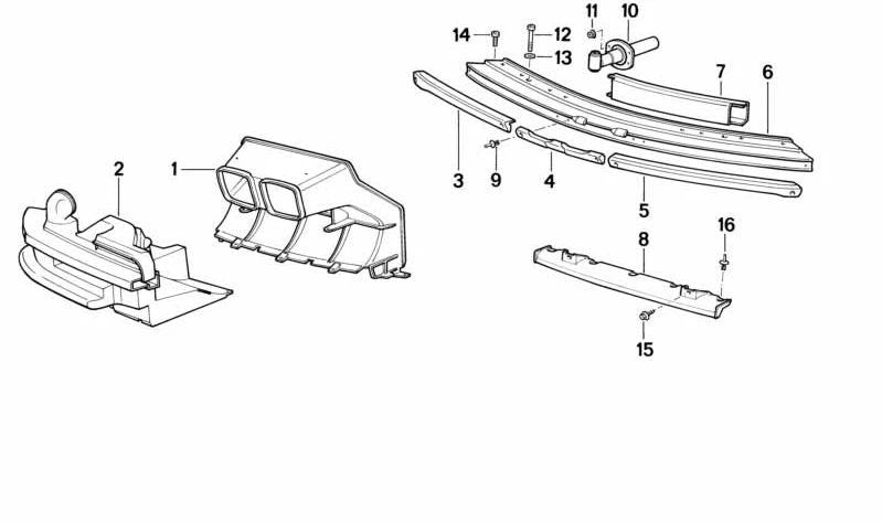 Adaptador intermedio OEM 51111940737 para BMW E31. Original BMW.