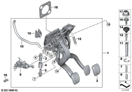 Soporte de muelle de compresión exterior para BMW Serie 1 F20, F21, Serie 2 F22, F23, G87, Serie 3 F30, F31, F34, G20, G21, G80, Serie 4 F32, F33, F36, G82, Serie 5 G30, G31, X3 G01, Z4 G29, y para MINI R55, R56, R57, R58, R59, R60, R61 (OEM 35006879483).